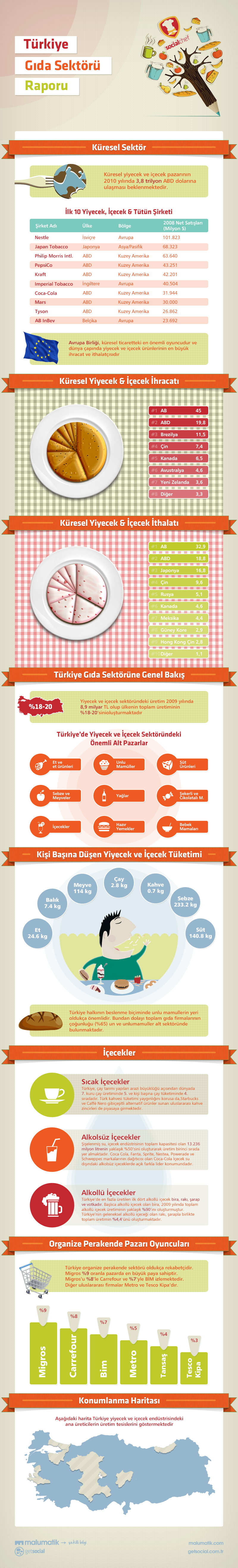 Türkiye Gıda Sektörü Raporu İnfografik